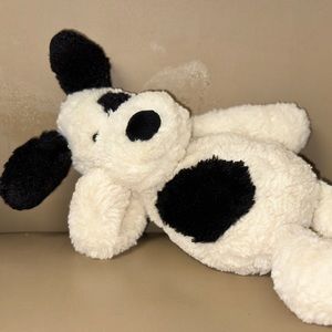 Jelly cat bashful puppy dog plush black white 14” hard to find